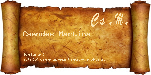 Csendes Martina névjegykártya